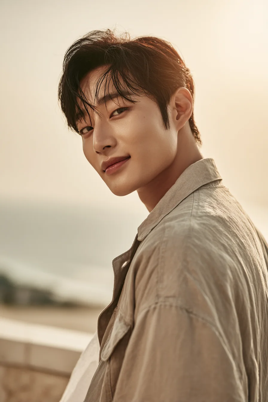 광안리 지면 호스트가 자리에 앉아 있는 모습